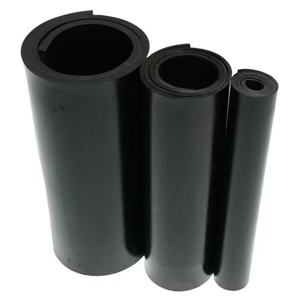 Neoprene Sheet - 70A - Smooth Finish - No Backing - 0.062" Thick x 2" Width x 36" Length - Black, Rubber-Cal, Mfr#: 30-007-062
