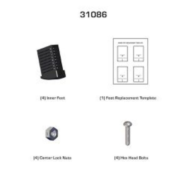 Inner Foot Replacement, PK4, Little Giant Ladders, Mfr#: 31086