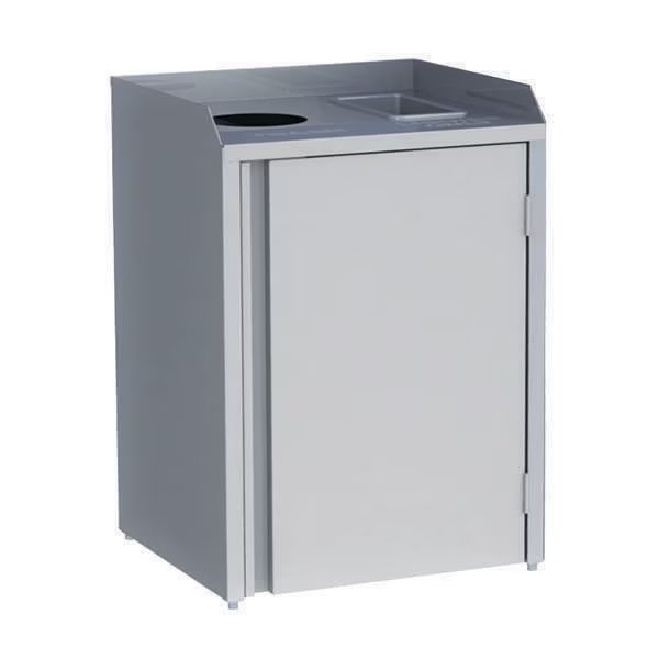 23 gal Recycling Bin, Stainless Steel, Lakeside, Mfr#: 3312