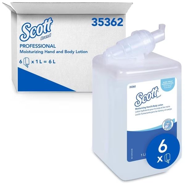 Moisturizing Hand & Body Lotion (35362), 1.0 L Bottles, White, Fresh Fragrance, 1 Bottle, Kimberly-Clark Professional, Mfr#: 35362