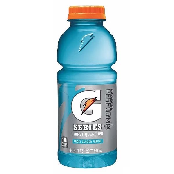 G Series Sports Drink, 20 oz ready to drink, Glacier Freeze, 24 Pack, Gatorade, Mfr#: 32486