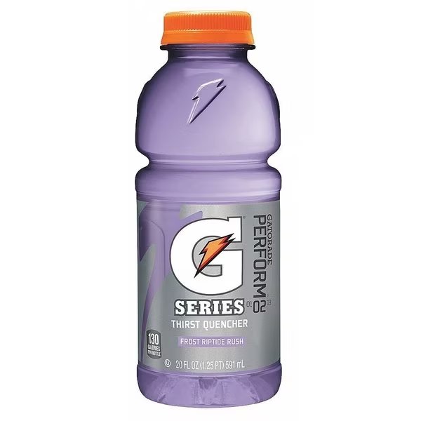 G Series Sports Drink, 20 oz ready to drink, Frost Riptide Rush, 24 Pack, Gatorade, Mfr#: 32488
