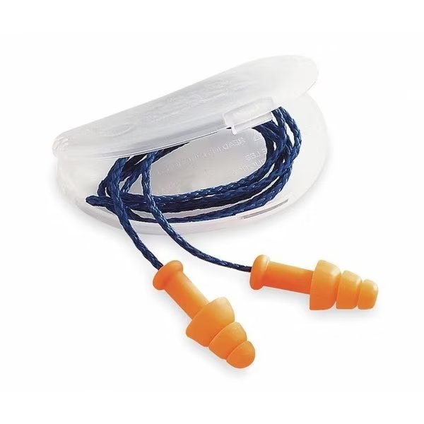 SmartFit Reusable Corded Ear Plugs, Flanged Shape, NRR 25 dB, Orange, 100 Pairs, Honeywell Howard Leight, Mfr#: SMF-30