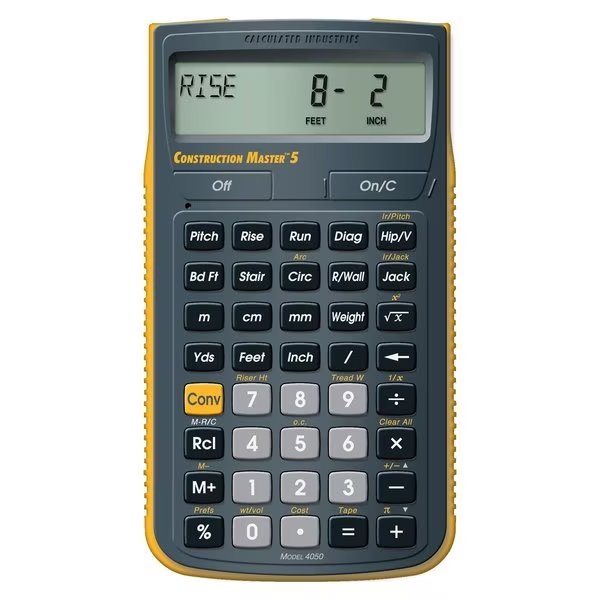 Construction Calculator, 5 5/8 Lx3 In W, Calculated Industries, Mfr#: 4050