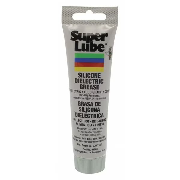 Dielectric Grease, Silicone, H1 Food Grade, NGLI Grade 2, 3 oz tube, White, Super Lube, Mfr#: 91003