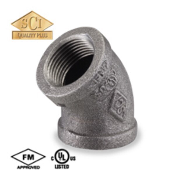 5" Black 45 Degree Elbow, Smith-Cooper, Mfr#: 4316000574