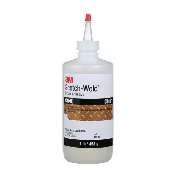 Instant Adhesive, 1lb Bottle, Clear, 3M Scotch-Weld, Mfr#: CA-40