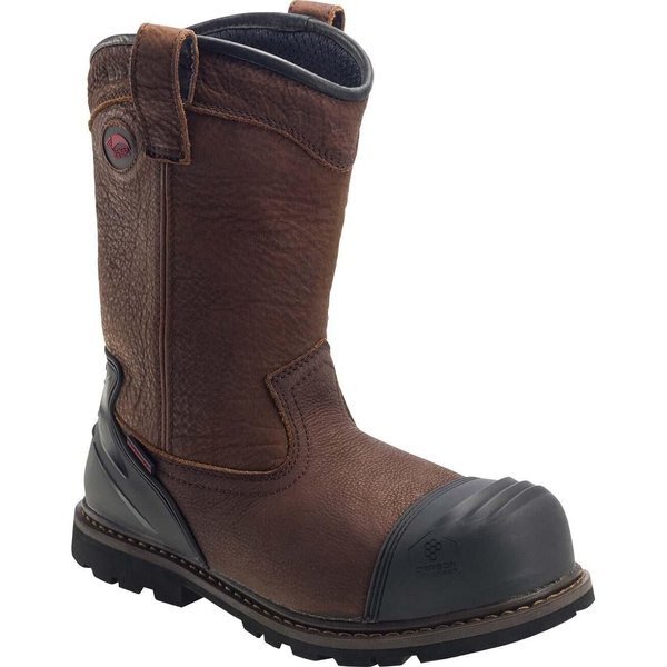 Size 11-1/2 Men's Wellington Boot Composite Work Boot, Brown, Avenger Safety Footwear, Mfr#: A7876