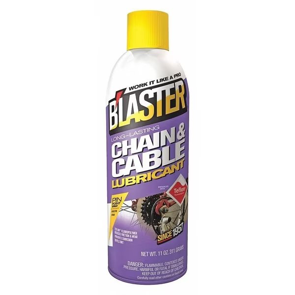 Chain and Cable Lubricant, 0 to 350 Degree F, 11 oz Aerosol Can, Clear, Blaster, Mfr#: 16-CCL
