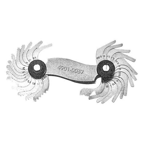 51 Piece 4-84TPI 60 Degree Screw Pitch Gage, Hhip, Mfr#: 4901-0037