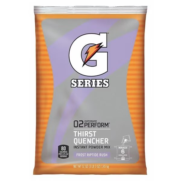 G Series, Thirst Quencher Sports Drink Mix, Riptide Rush, 6 Gal Yield Per 51 oz Pk, 1 Pack, Gatorade, Mfr#: 33672