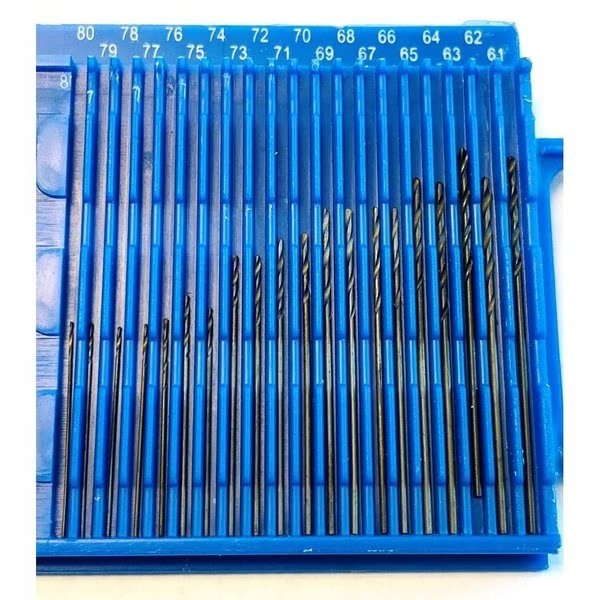 20 Piece #61-80 High Speed Steel Wire Gage Drill Set, Hhip, Mfr#: 5001-1020