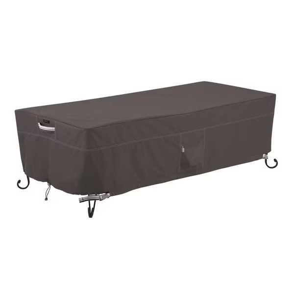 Rectangle Fire Pit Table Cover, Grey 60", Classic Accessories, Mfr#: 55-811-055101-EC