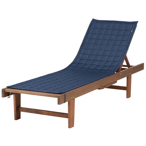 Montlake Heather Indigo Patio Chaise Slipcover, Heather Indigo, 72"x21", Classic Accessories, Mfr#: 56-020-045501-RT