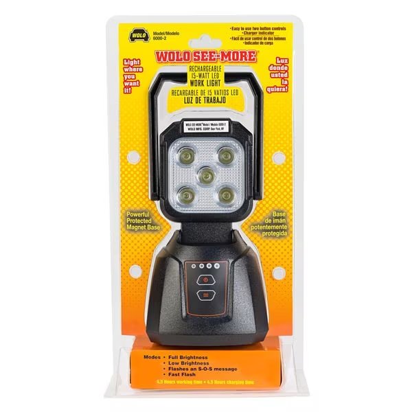 Rechargeable Work Light, Wolo, Mfr#: 6000-2