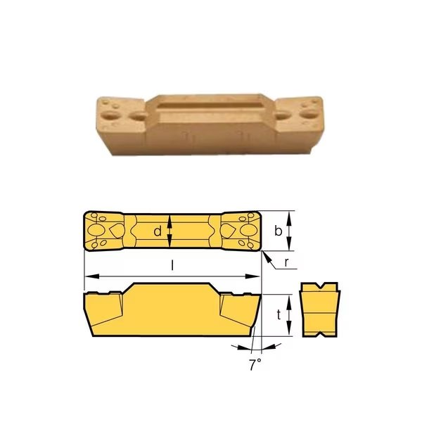 MGMN-400-M Grade BPS253-CVD  Cut-Off & Grooving Insert, Hhip, Mfr#: 6024-3004