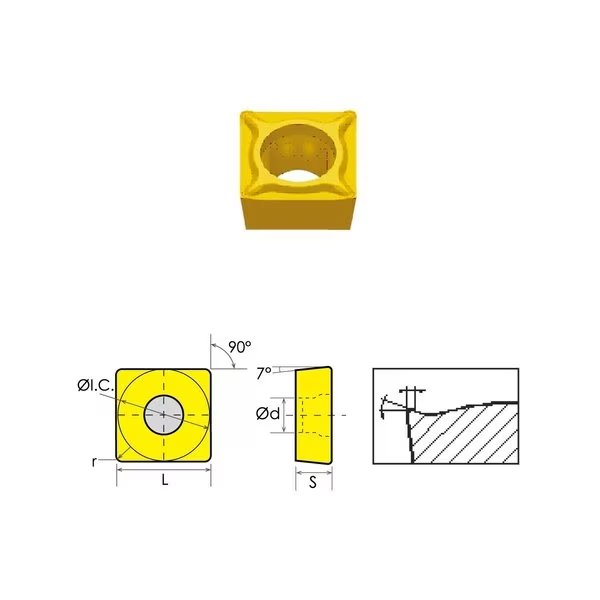 SCMT-32.51-HM Coated Carbide Insert, Hhip, Mfr#: 6004-3031