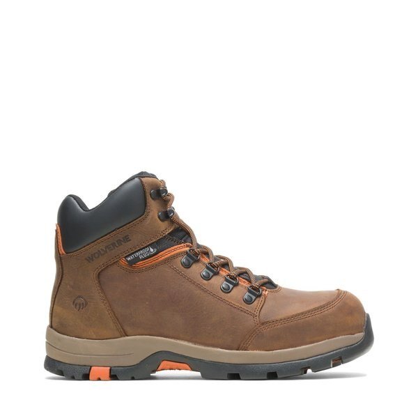 Size 9 1/2 Men's 6 in Work Boot Steel Work Boots, Brown, Wolverine, Mfr#: W211043