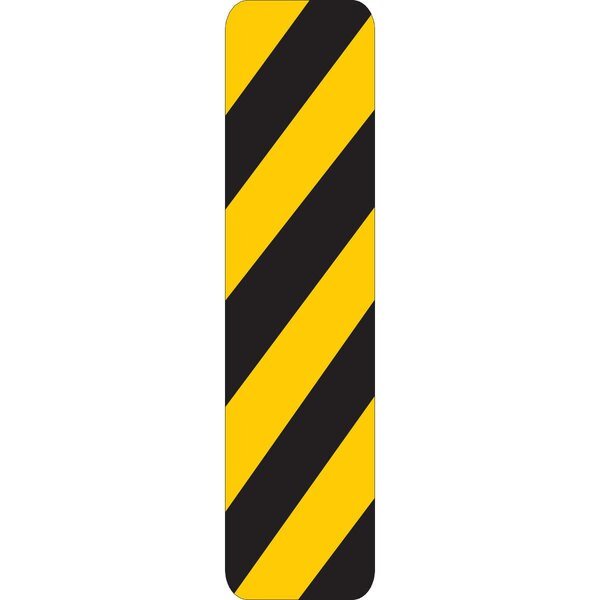Traffic Sign, 24 in Height, 6 in Width, Aluminum, Rectangle, No Text, Brady, Mfr#: 80101