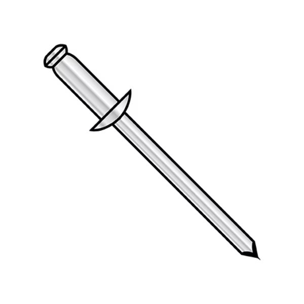 Blind Rivet, Dome Head, 3/16 in Dia., 0.575 in L, Aluminum Body, 3500 PK, EnjoyTool Select, Mfr#: ADA66
