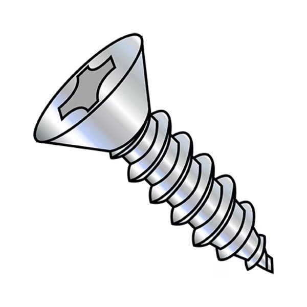 Concrete Screw, #6-18 Dia., Flat, 1 3/4 in L, Steel Zinc Plated, 4500 PK, EnjoyTool Select, Mfr#: 0628APF