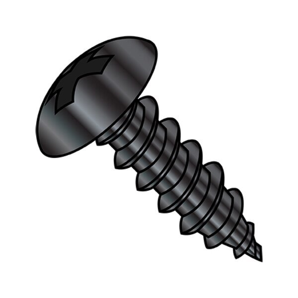 Concrete Screw, #8-15 Dia., Truss, 1 1/2 in L, Steel Black Zinc, 3000 PK, EnjoyTool Select, Mfr#: 0824APTBZ