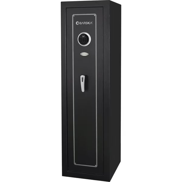 Rifle & Gun Safe, Biometric Lock, 107.8 lbs, 5.51 cu ft, 10 Guns, Barska, Mfr#: AX13646