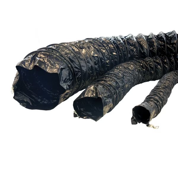 Air Ventilator Black - Ventilation Duct Hose - 16" ID x 25ft Length Hose (Fully Stretched), Rubber-Cal, Mfr#: 01-W188