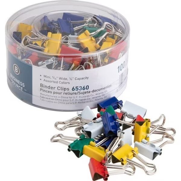 Clip, Binder, Mini, PK100, Business Source, Mfr#: 65360
