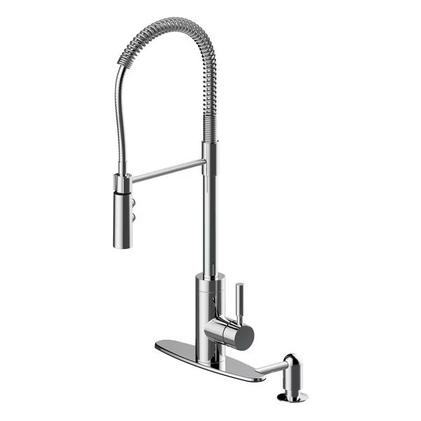 Industrial 1-Handle Pull-Down Kitchen Fa, Cahaba, Mfr#: CA6113CP