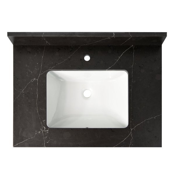 Vanity Top w/Ceramic Basin, 31 x 22 in, Cahaba, Mfr#: CAVT31BB
