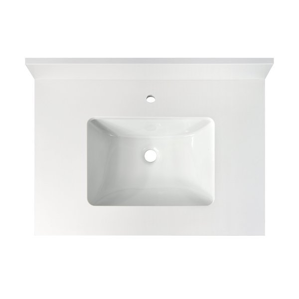Vanity Top w/Ceramic Basin, 31 x 22 in, Cahaba, Mfr#: CAVT31MF