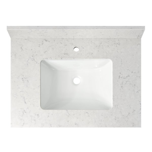 Vanity Top w/Ceramic Basin, 31 x 22 in, Cahaba, Mfr#: CAVT31RM