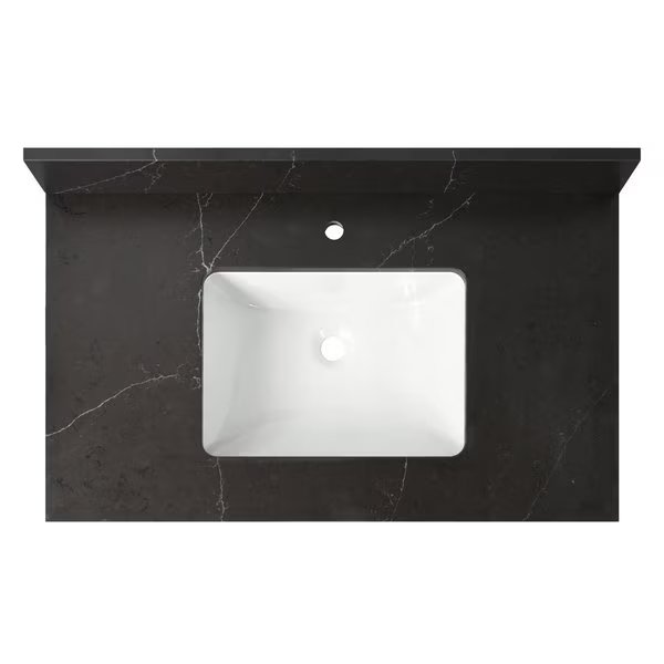 Vanity Top w/Ceramic Basin, 37 x 22 in, Cahaba, Mfr#: CAVT37BB