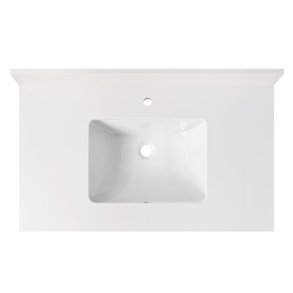 Vanity Top w/Ceramic Basin, 37 x 22 in, Cahaba, Mfr#: CAVT37MF