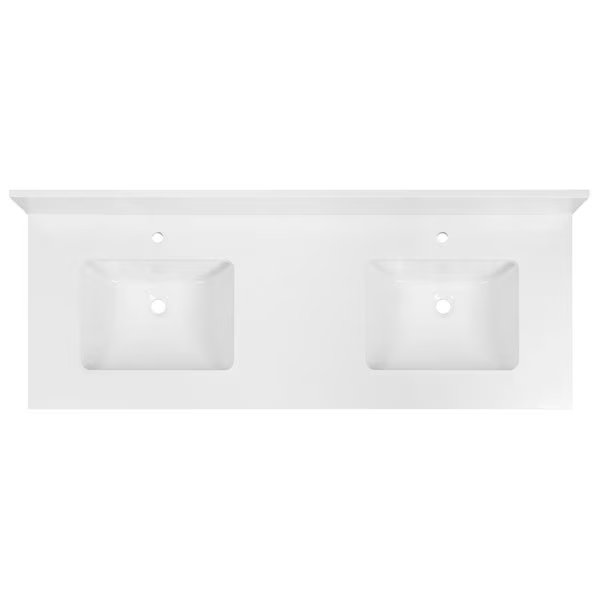 Vanity Top w/Ceramic Basins, 61 x 22 in, Cahaba, Mfr#: CAVT61DBMF