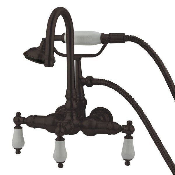 Wall-Mount Clawfoot Tub Faucet, Oil Rubbed Bronze, Tub Wall Mount, Kingston Brass, Mfr#: CC11T5