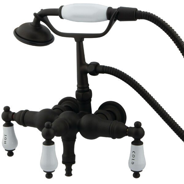 Wall-Mount Clawfoot Tub Faucet, Oil Rubbed Bronze, Tub Wall Mount, Kingston Brass, Mfr#: CC21T5