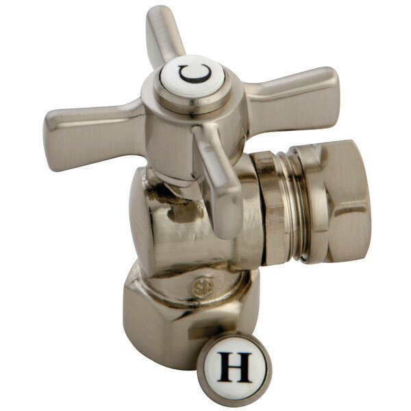 CC44108ZX 1/2" FIP X 1/2" or 7/16" Slip Joint Angle Stop, Millennium, Mfr#: CC44108ZX