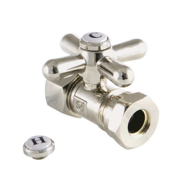 CC44156X Quarter Turn Valves (1/2" FIP X 1/2" & 7/16" O.D. Slip Joint), Vintage, Mfr#: CC44156X