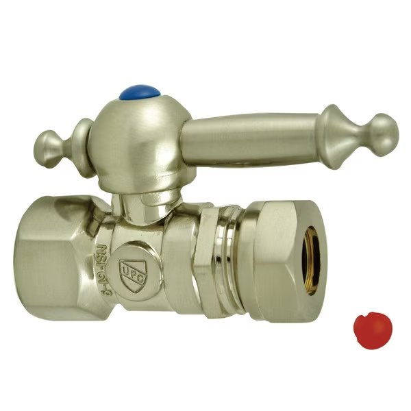 CC44158TL 1/2 O.D. Compression, 1/2 Slip Joint Straight Shut-off Valve, Vintage, Mfr#: CC44158TL