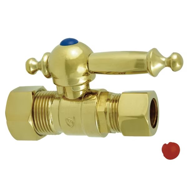 CC44452TL 5/8" OD Comp X 1/2" OD Comp Straight Shut-Off Valve, Vintage, Mfr#: CC44452TL