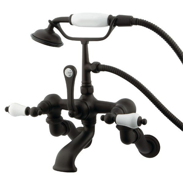 Wall-Mount Clawfoot Tub Faucet, Oil Rubbed Bronze, Tub Wall Mount, Kingston Brass, Mfr#: CC459T5
