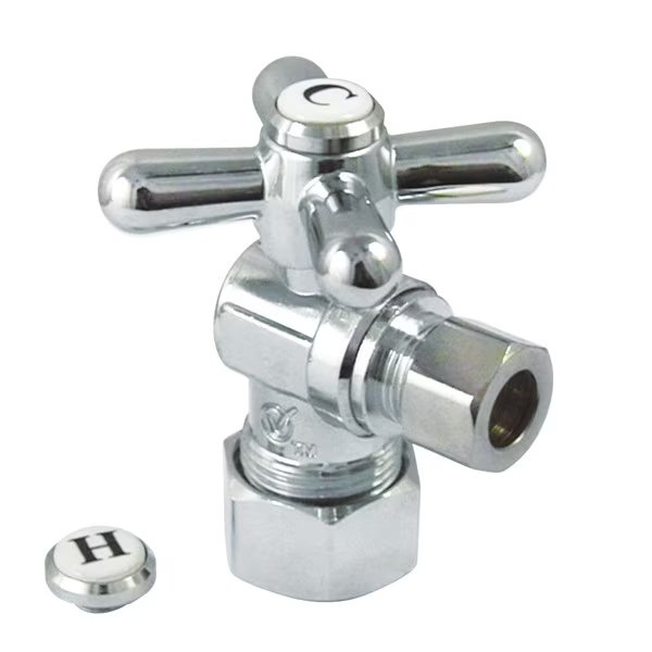 CC53301X 5/8" X 3/8" OD Comp Angle Stop with Handle, Vintage, Mfr#: CC53301X