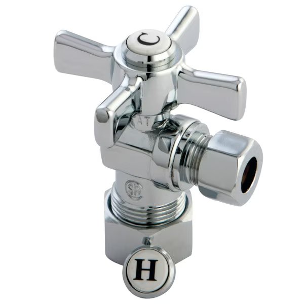 CC53301ZX 5/8" X 3/8" OD Comp Angle Stop with Handle, Millennium, Mfr#: CC53301ZX