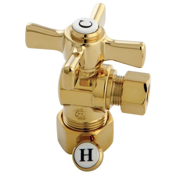 CC53302ZX 5/8" X 3/8" OD Comp Angle Stop with Handle, Millennium, Mfr#: CC53302ZX