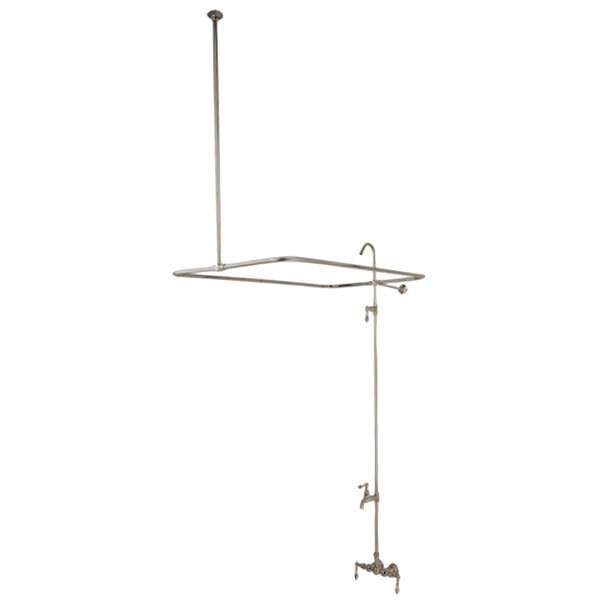 Wall-Mount Clawfoot Tub Faucet, Brushed Nickel, Tub Wall Mount, Kingston Brass, Mfr#: CC61T8