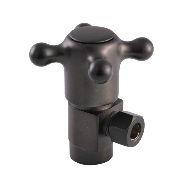 CD43305BX 1/2"IPSx3/8"O.D. Anti-Seize Deluxe Quarter Turn Ceramic Hardisc Cartridge Angle Stop, Heritage, Mfr#: CD43305BX