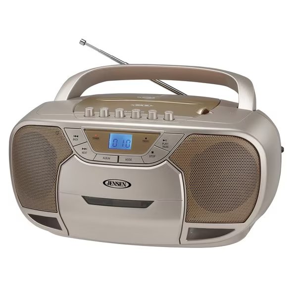 Portable Stereo Bluetooth MP3, CD, Cassett, Jensen, Mfr#: CD-590-C