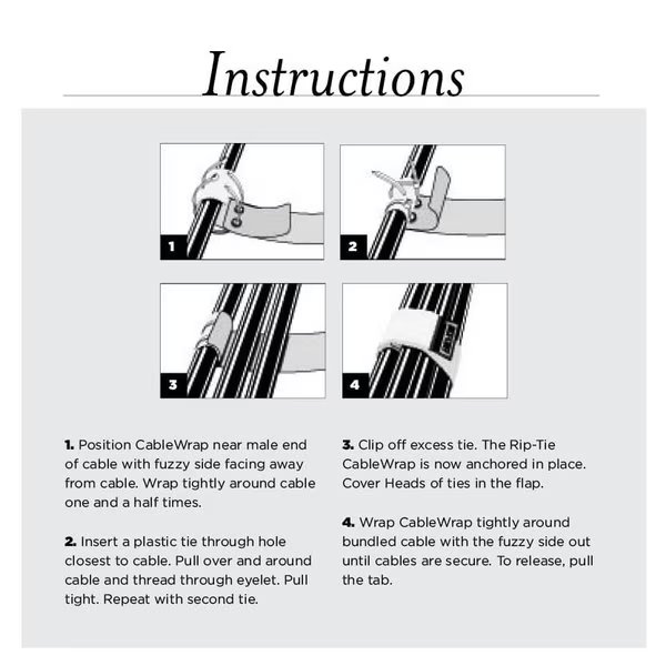 Heavy Duty Strap, Grey, 2"x18", PK10, Rip-Tie, Mfr#: E-18-010-GY